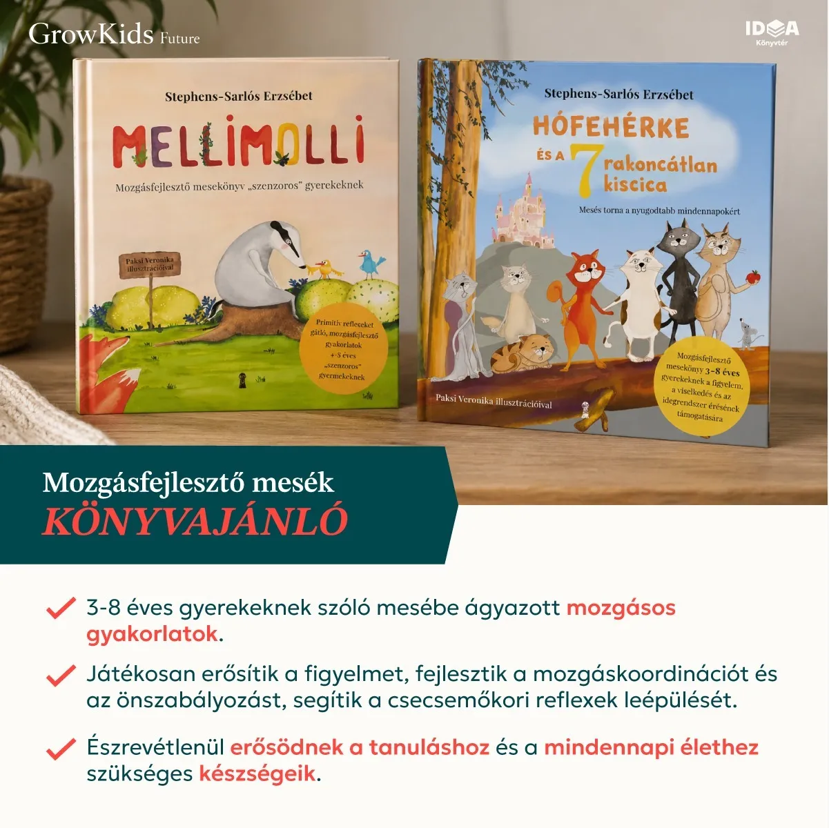 Könyvajánló – mozgásfejlesztő mesék 3–8 éveseknek
