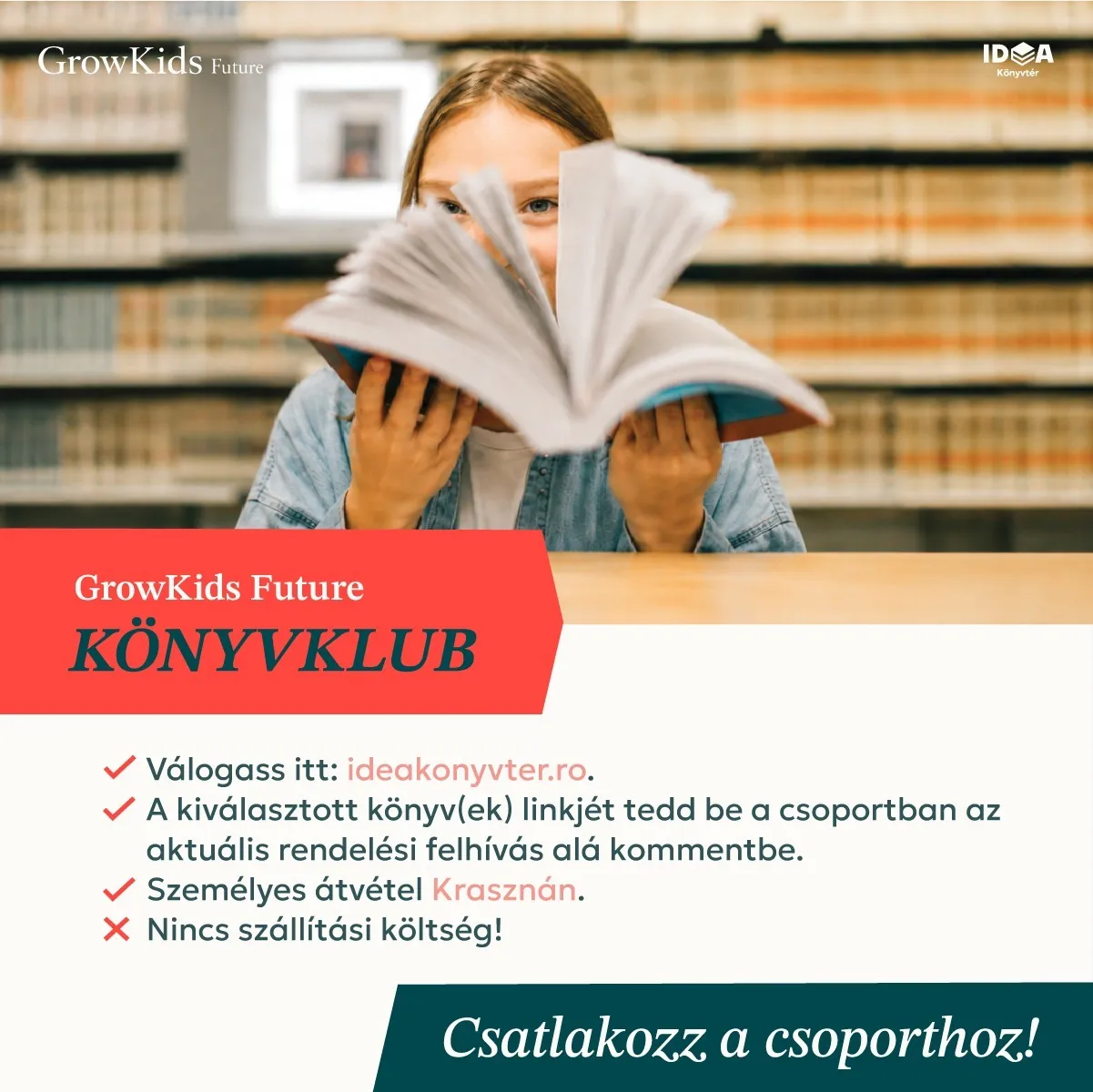 GrowKids Future Könyvklub – plakát